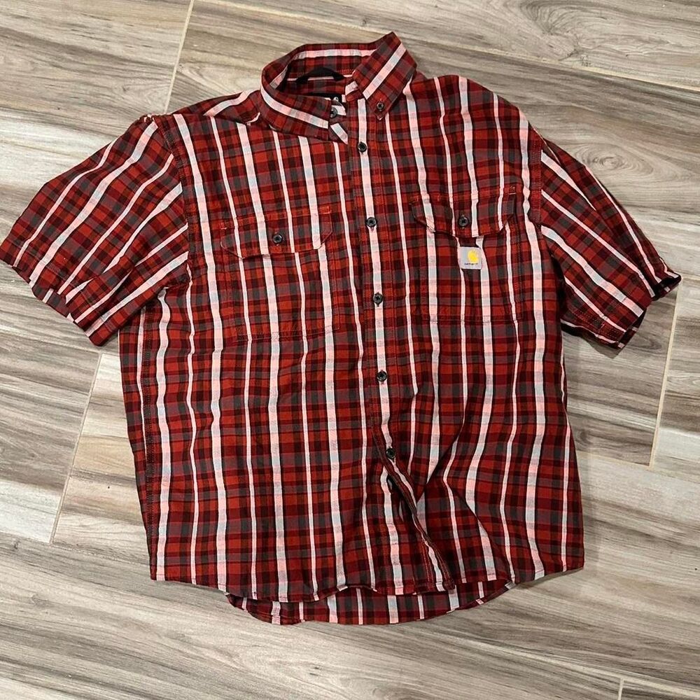 Carhartt Men's plaid button down Shirt